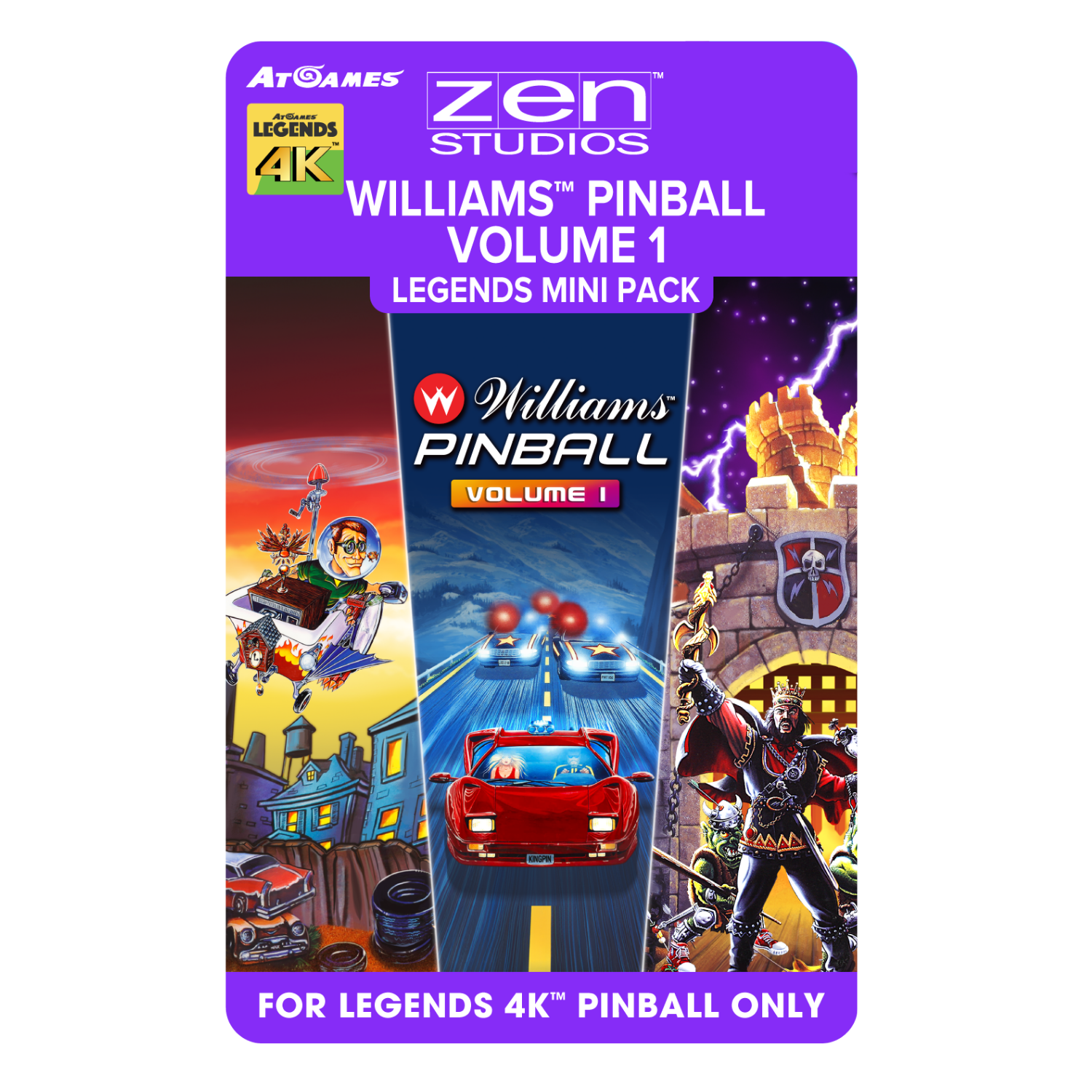 Williams™ Pinball Volume 1 Legends Mini Pack (For Legends 4K™ Pinball ONLY)