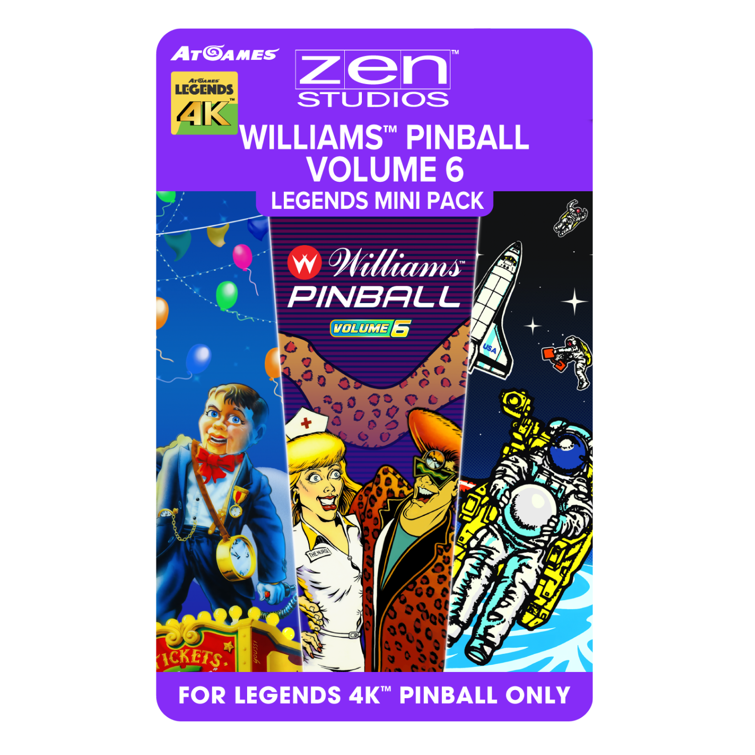 Williams™ Pinball Volume 6 Legends Mini Pack (For Legends 4K™ Pinball ONLY)