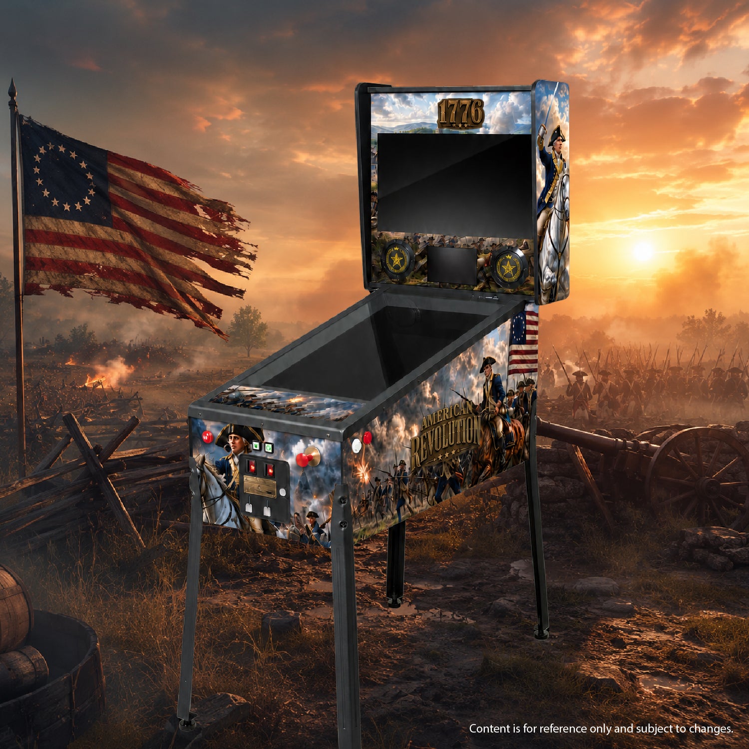 Preorder - Legends Pinball 4KP 1776 American Revolution Premium Starter with SSF Kit™ Preinstalled