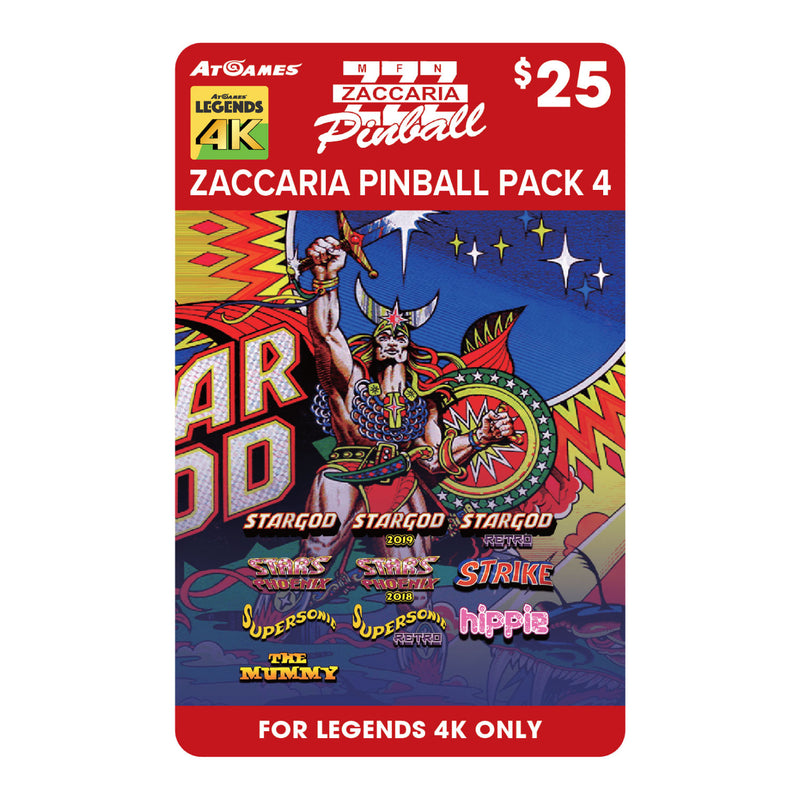 Zaccaria Legends 4K™ Pinball Pack 4™ (Legends 4K ONLY)