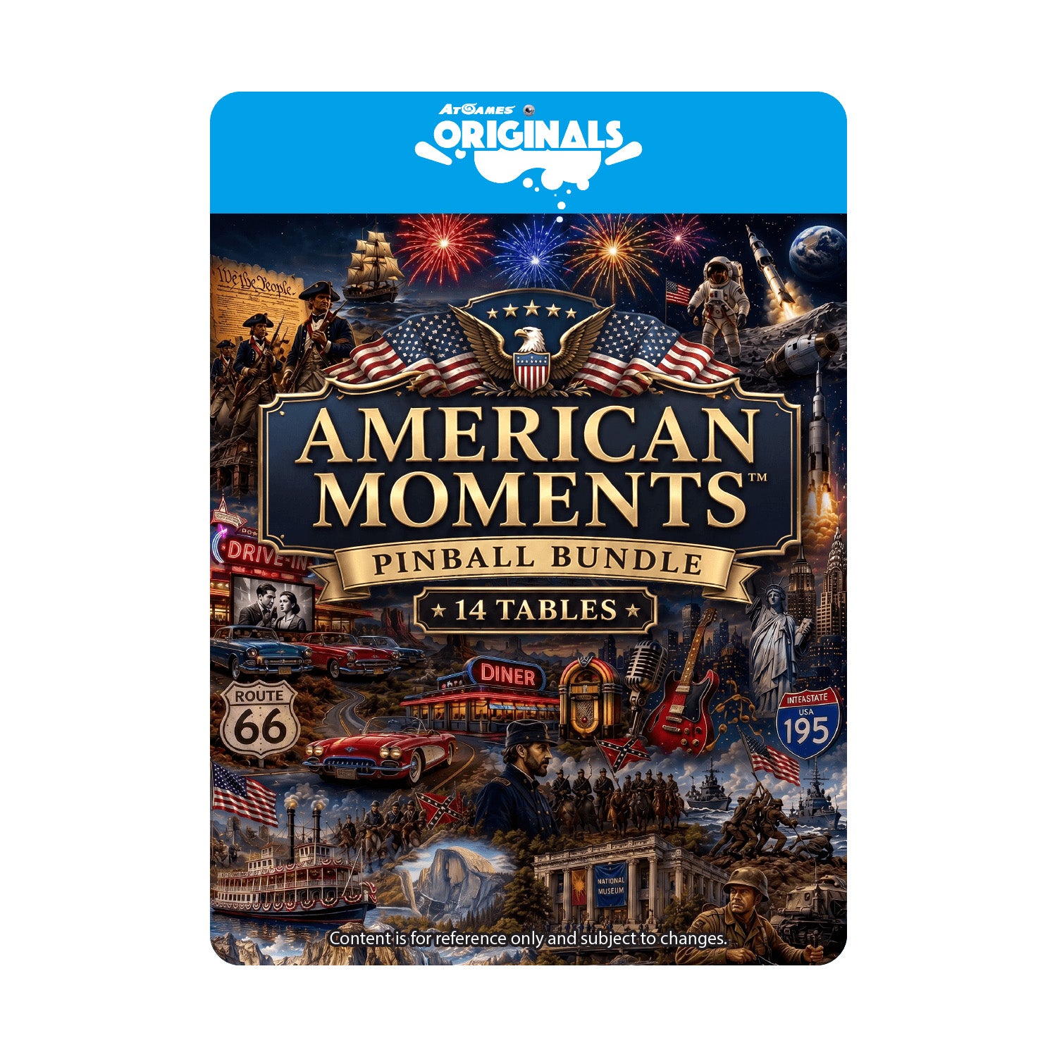 Preorder - American Moments™ Pinball Bundle – 14 Tables (For Legends Pinball HD and Legends Pinball Micro HD Only)