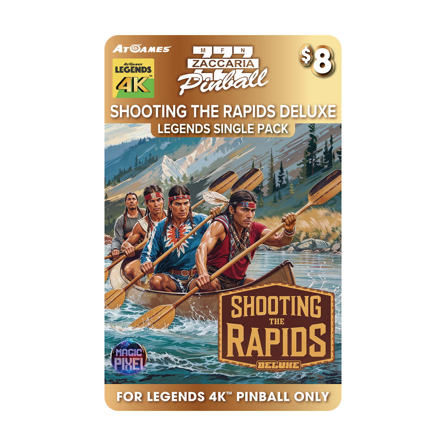 Zaccaria Shooting the Rapids Deluxe Legends Single Pack (For Legends 4K™ Pinball ONLY)
