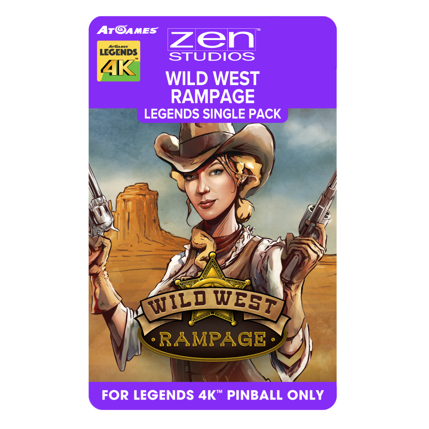 Wild West Rampage Legends Single Pack (For Legends 4K™ Pinball ONLY)