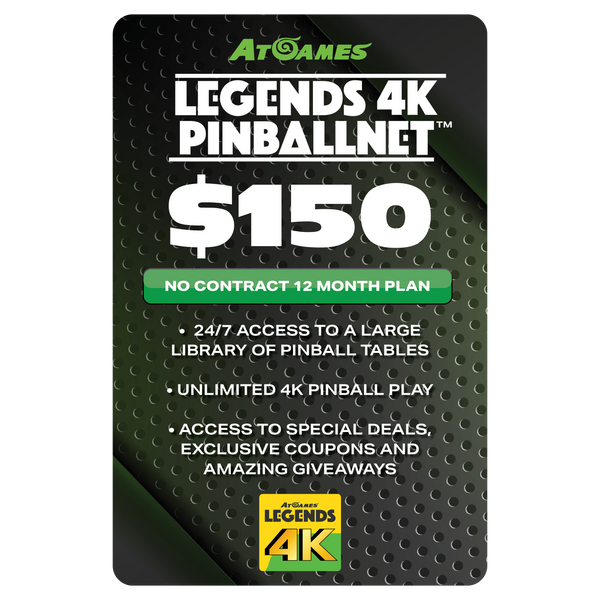 Preorder - AtGames Legends 4K™ PinballNet™ - One Year