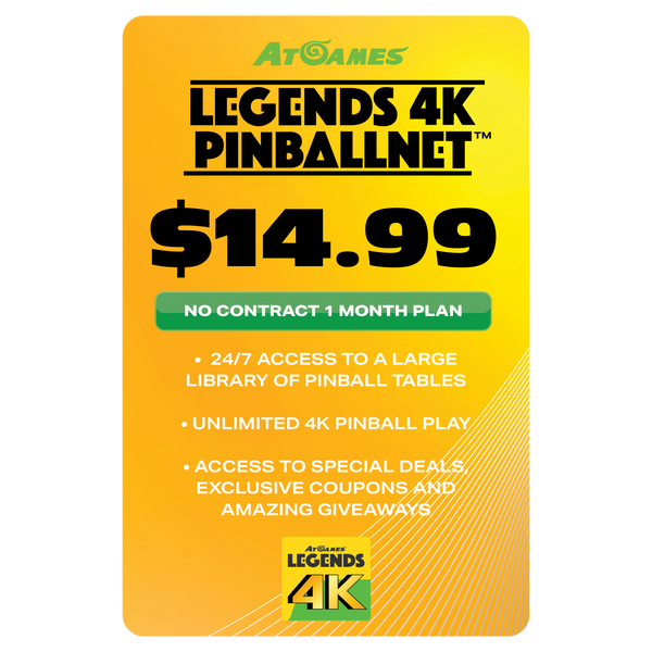 Preorder - AtGames Legends 4K™ PinballNet™ - One Month