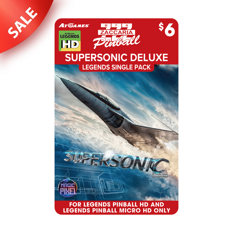 Zaccaria Supersonic Deluxe Legends Single Pack (For Legends Pinball HD and Legends Pinball Micro HD Only)