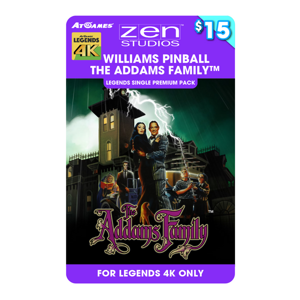 Williams™ Pinball The Addams Family™ Legends Single Premium Pack (Legends 4K™ ONLY)