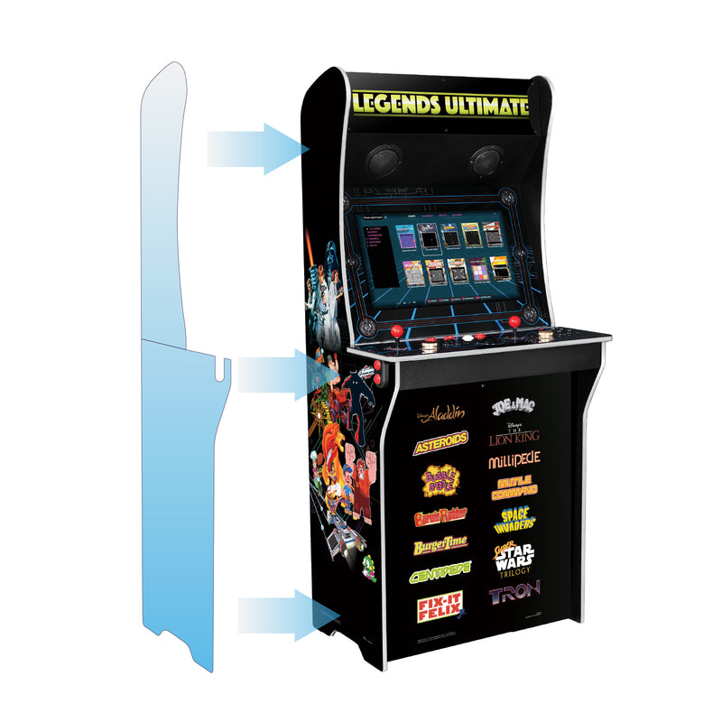Legends Arcade Cabinet - Acrylic Side Panel Kit