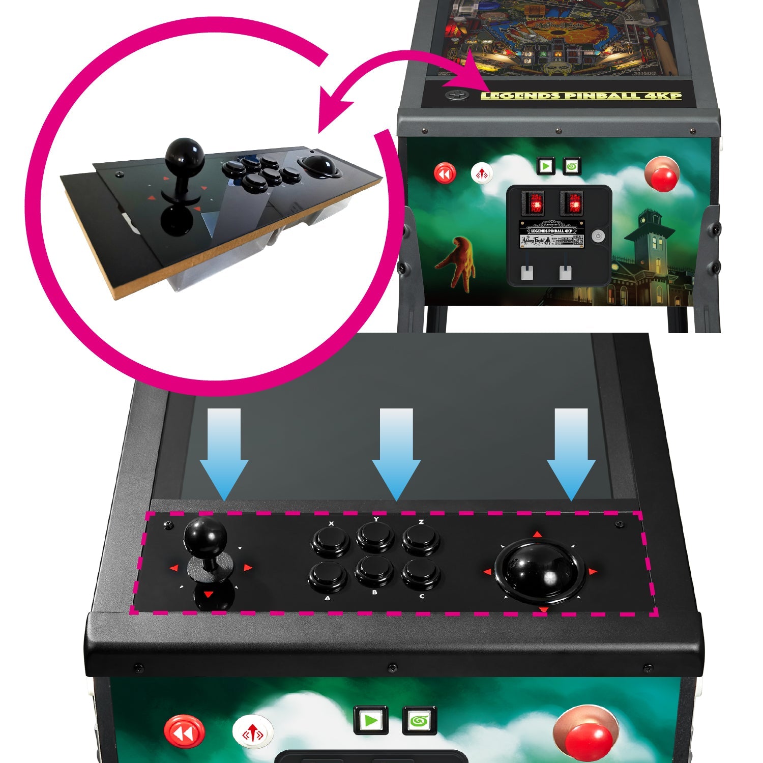 Arcade Control Panel for Legends Pinball HDP™ TMNT