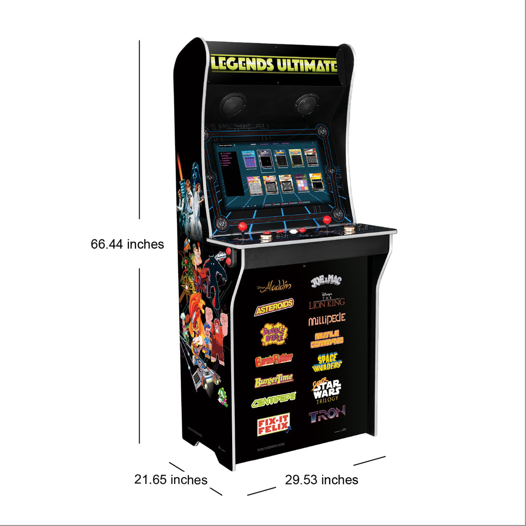 Legends Ultimate Mini, Full Height Arcade Game Machine, Home Arcade,  Classic Retro Video Games, 150 Licensed Arcade and Console Games, Action  Fighting Puzzle Sports & More, WiFi, HDMI, Bluetooth 