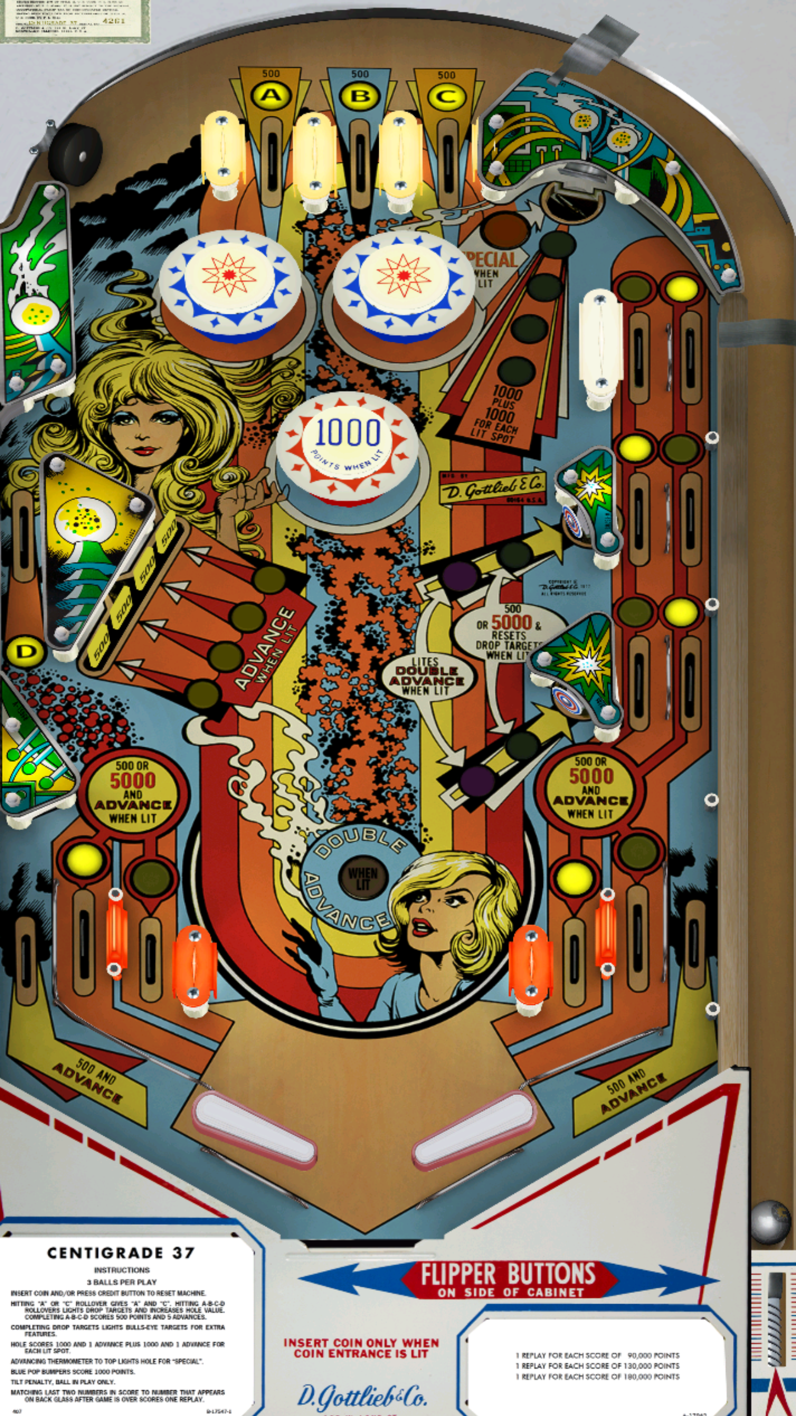 Gottlieb Pinball Pack 1 (For Legends 4K™ Pinball ONLY)