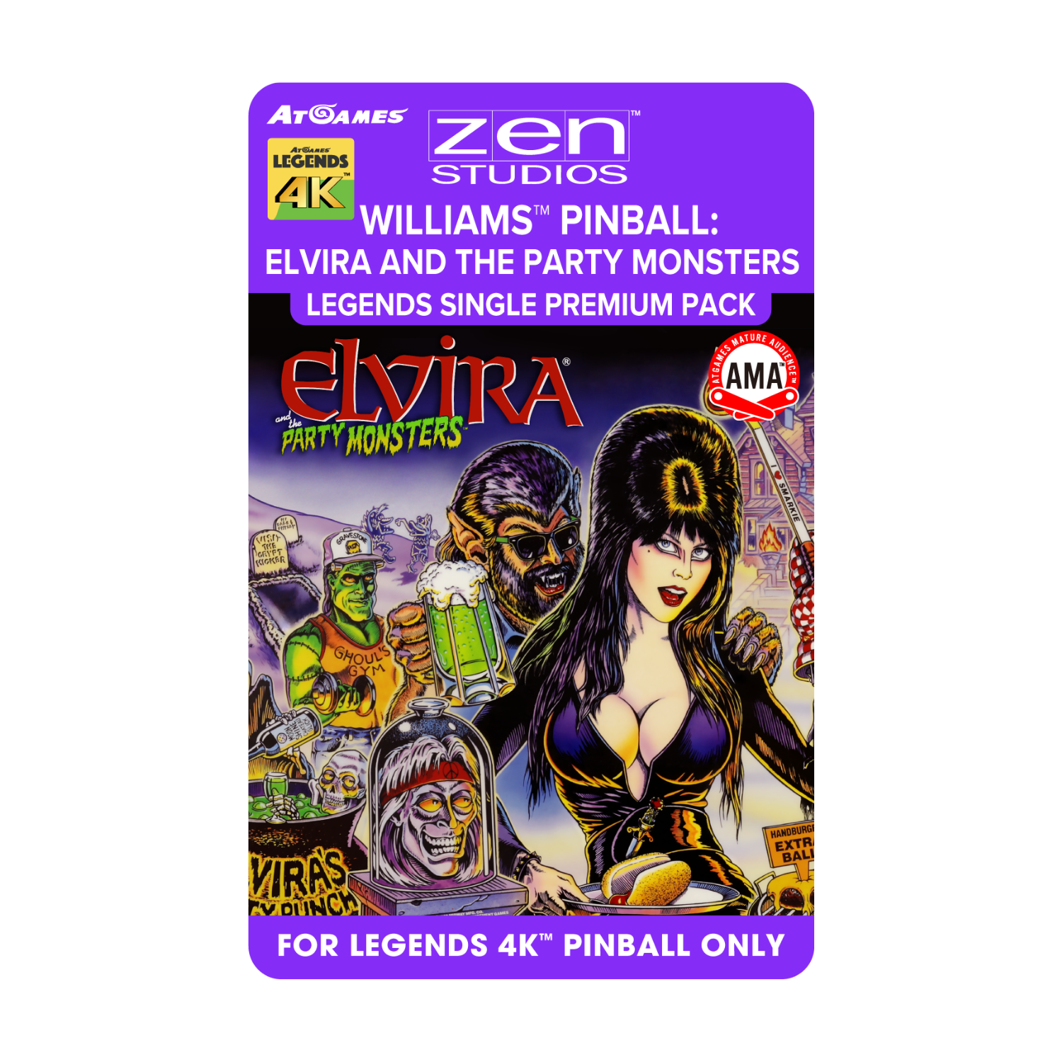 Williams™ Pinball: Elvira and the Party Monsters Legends Single Premium Pack (For Legends 4K™ Pinball ONLY)
