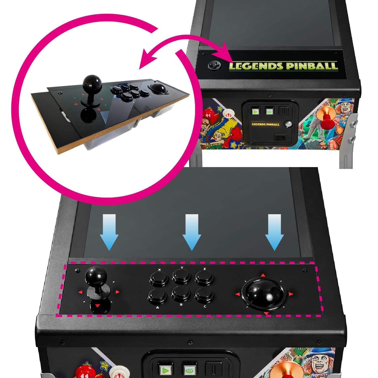 Arcade Control Panel for Legends Pinball HDP™ TMNT