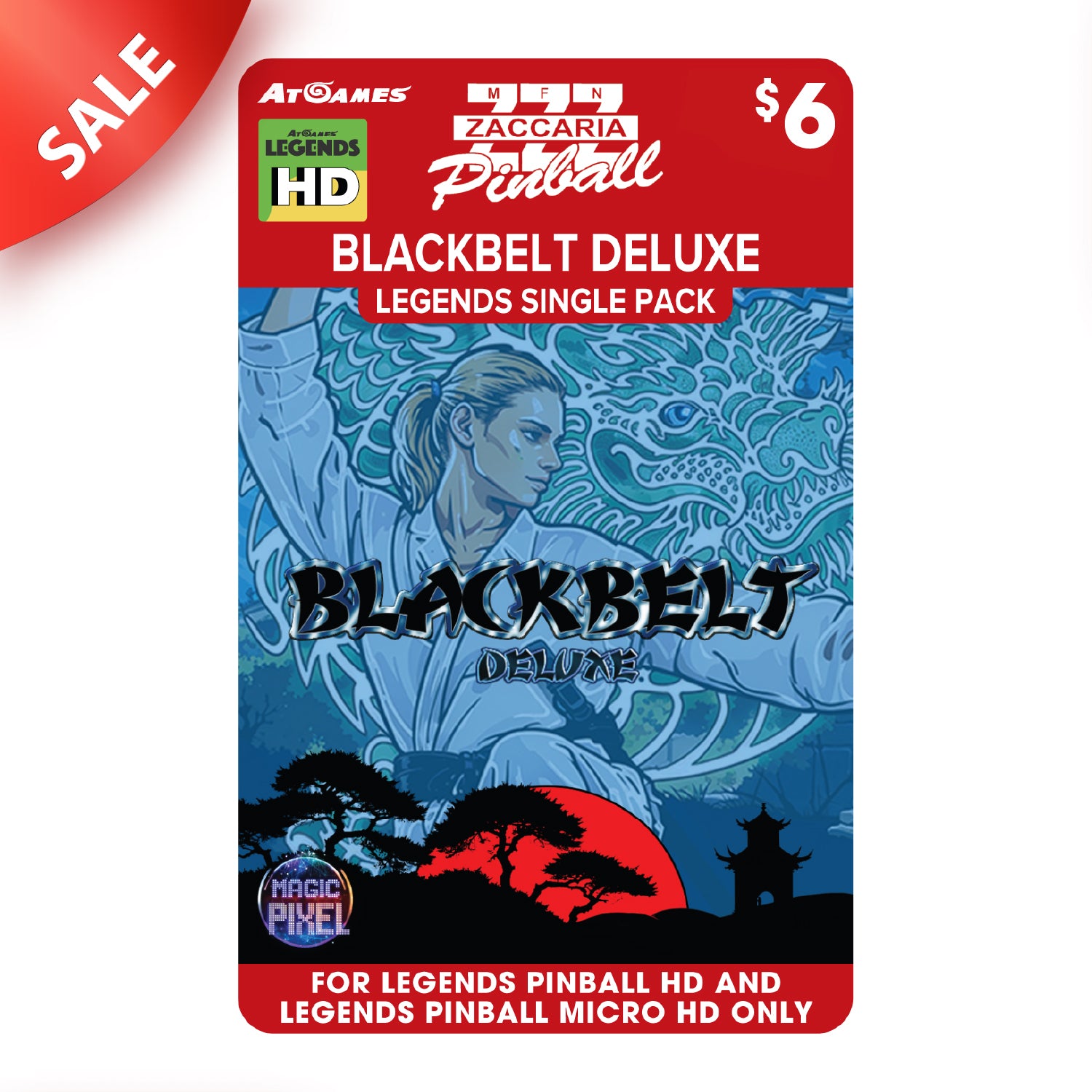 Zaccaria Blackbelt Deluxe Single Pack (For Legends Pinball HD and Legends Pinball Micro HD Only)