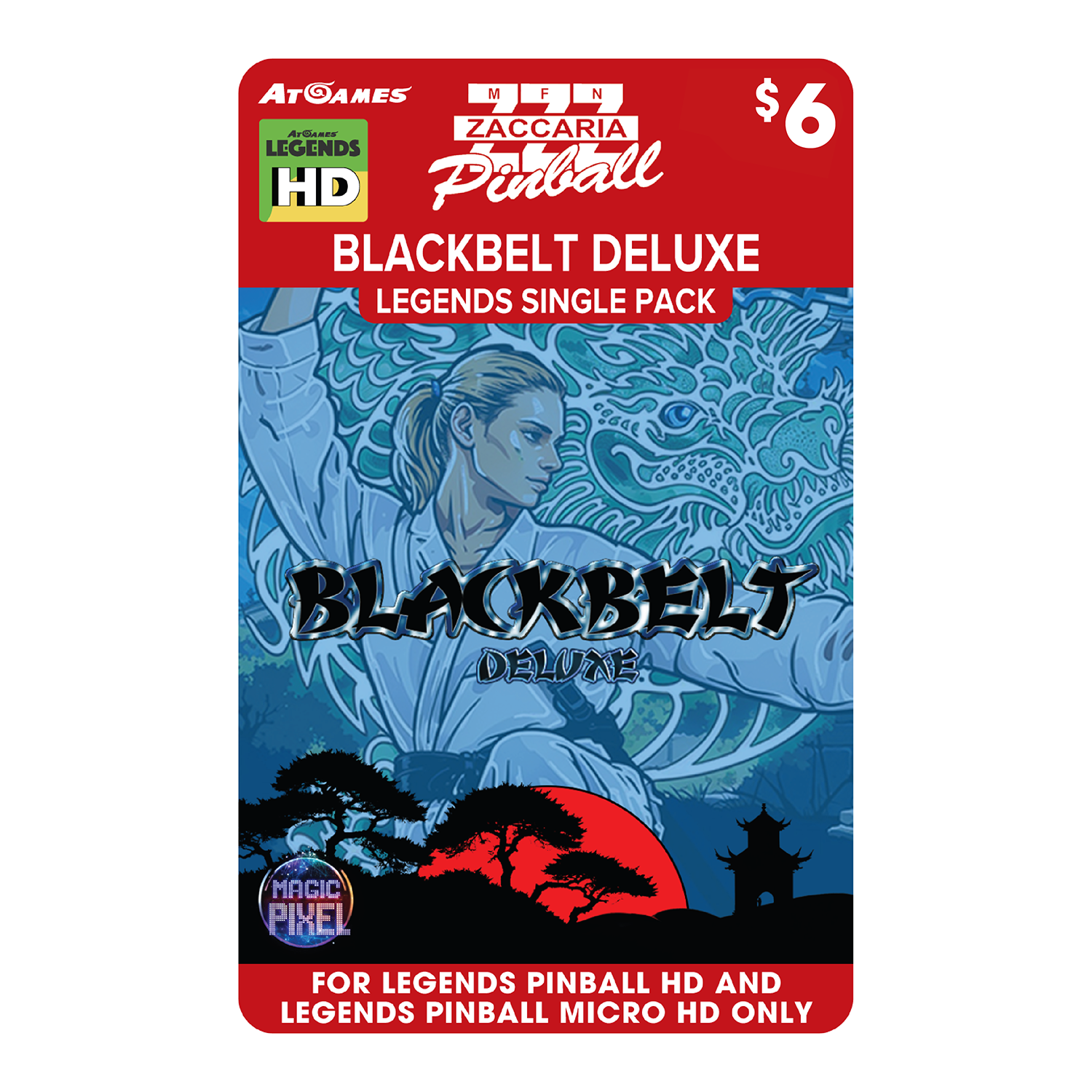 Zaccaria Blackbelt Deluxe Single Pack (For Legends Pinball HD and Legends Pinball Micro HD Only)
