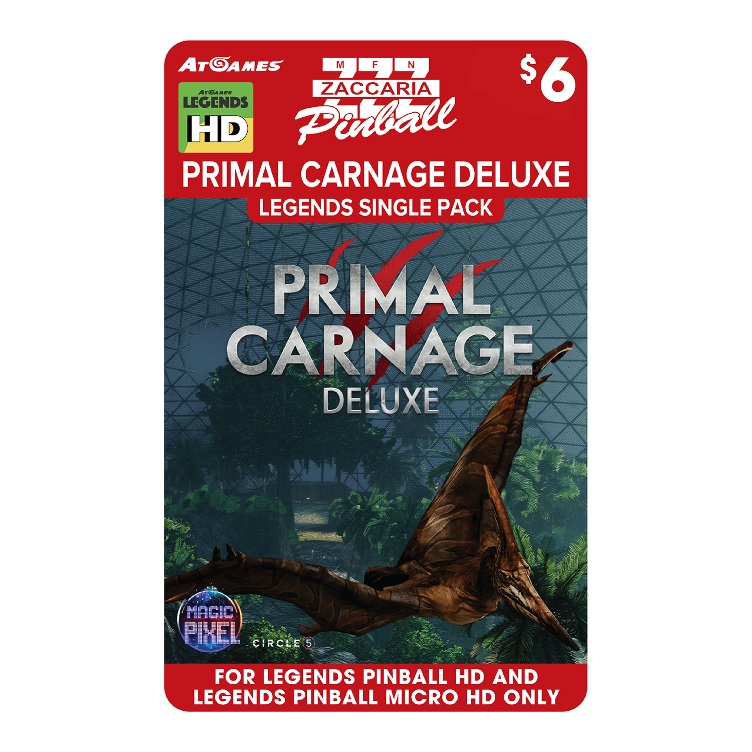 Zaccaria Primal Carnage Deluxe Legends Single Pack (For Legends Pinball HD and Legends Pinball Micro HD Only)