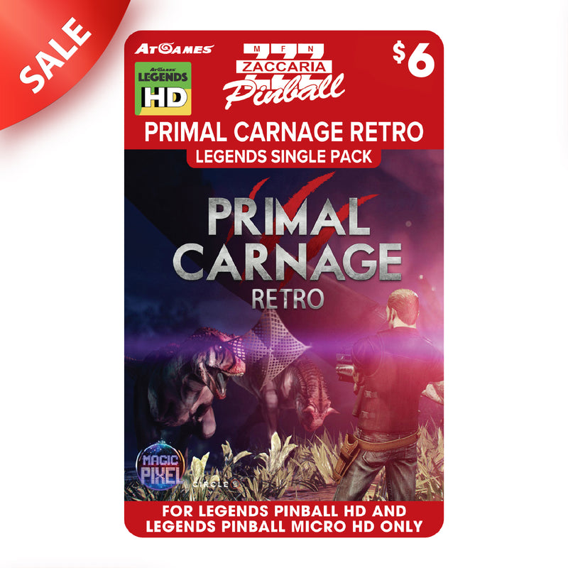 Zaccaria Pinball Primal Carnage Retro Legends Single Pack (For Legends Pinball HD and Legends Pinball Micro HD Only)