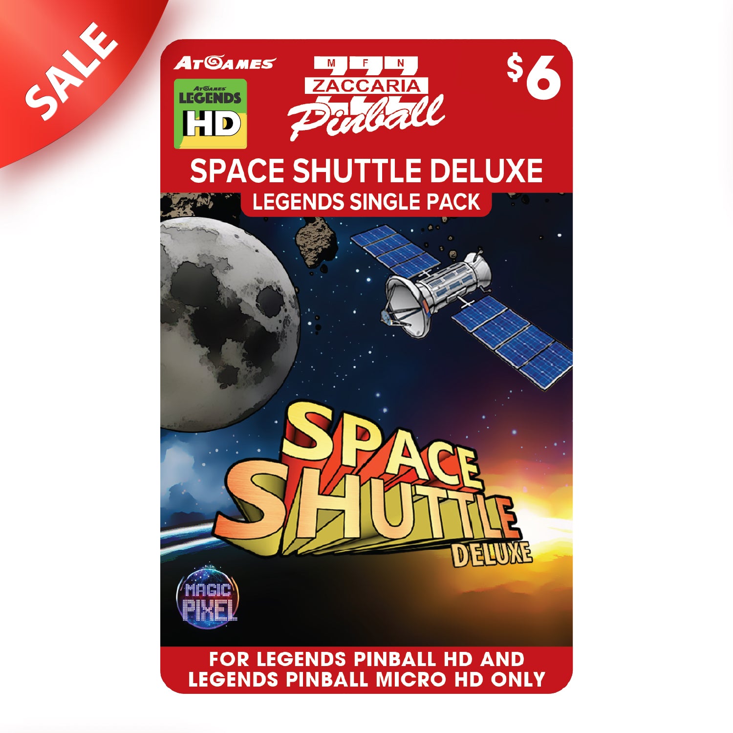 Zaccaria Space Shuttle Deluxe Legends Single Pack (For Legends Pinball HD and Legends Pinball Micro HD Only)
