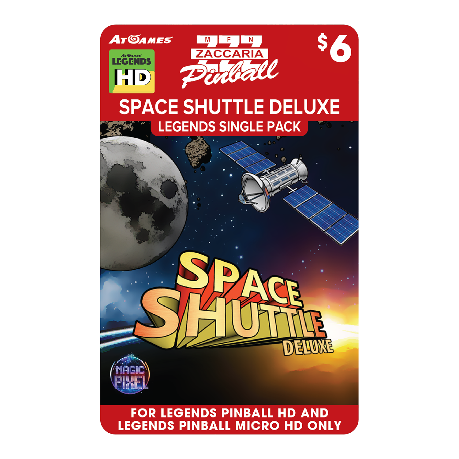 Zaccaria Space Shuttle Deluxe Legends Single Pack (For Legends Pinball HD and Legends Pinball Micro HD Only)