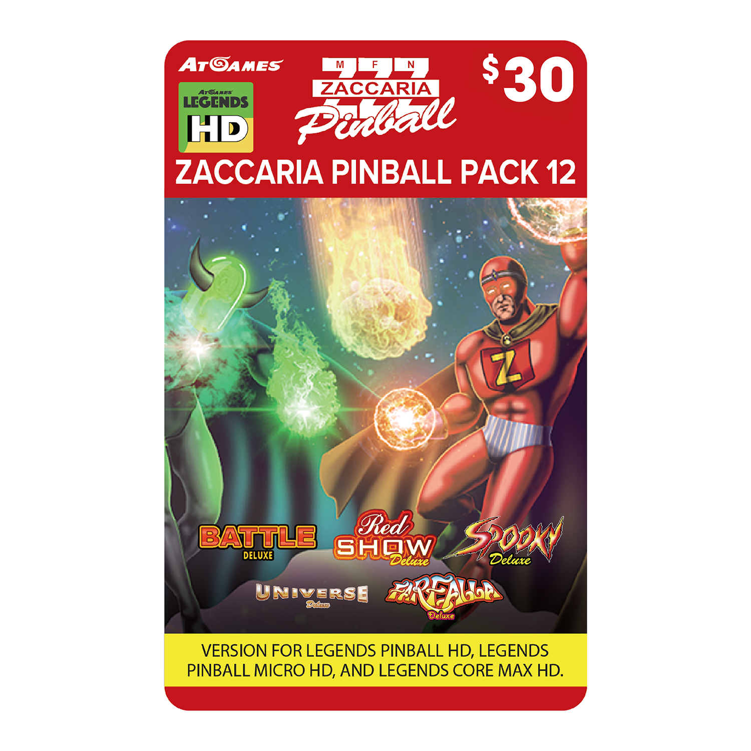 Zaccaria Pinball Pack 12 (for Legends HD devices: ALP, ALP Micro, Core Max ONLY)