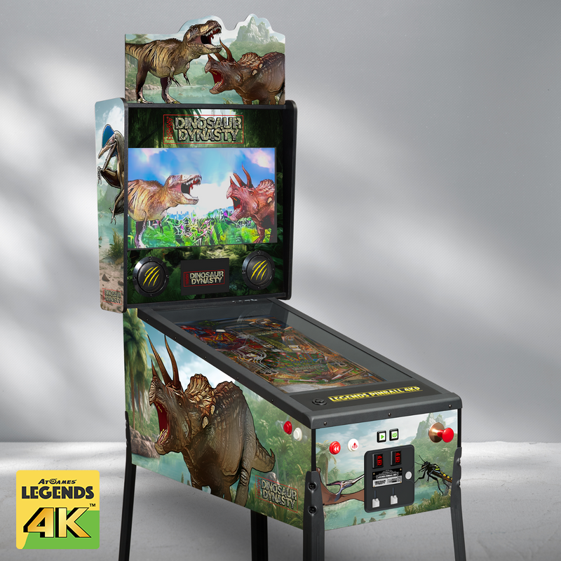 AtGames Affordable Financing Legends Pinball 4KP Dinosaur Dynasty Initial Payment $500
