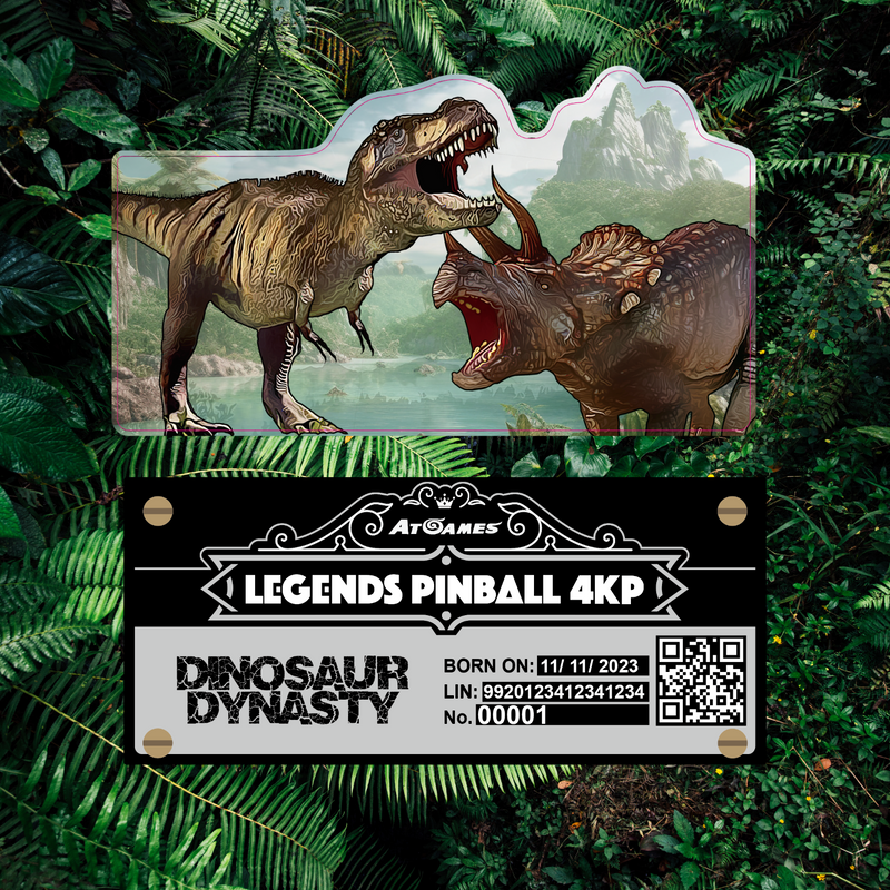 AtGames Affordable Financing Legends Pinball 4KP Dinosaur Dynasty Initial Payment $500