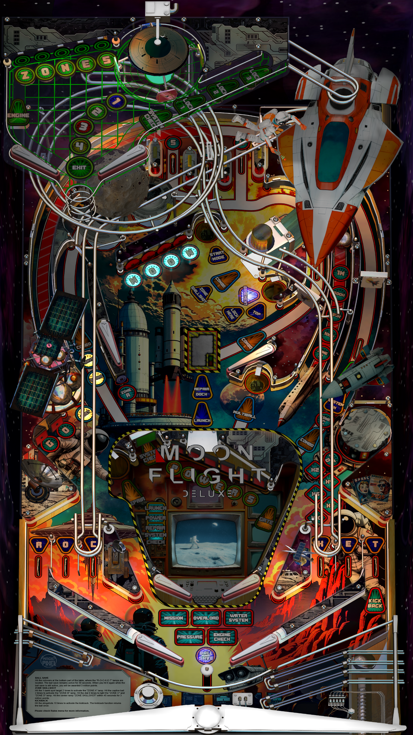 Zaccaria Moon Flight Deluxe Single Pack (For Legends 4K™ Pinball ONLY)