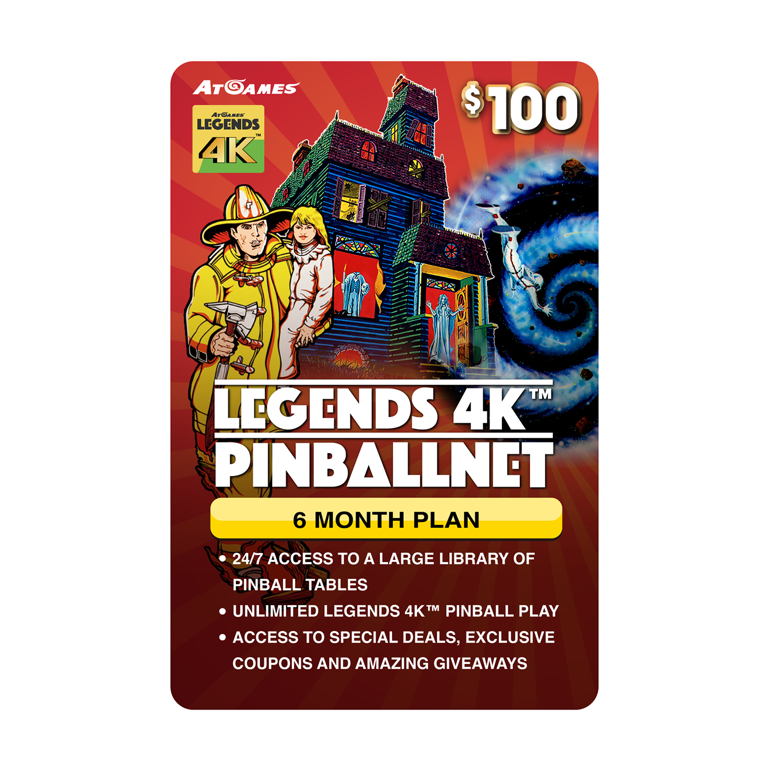 AtGames Legends 4K™ PinballNet™ - 6 Month Plan
