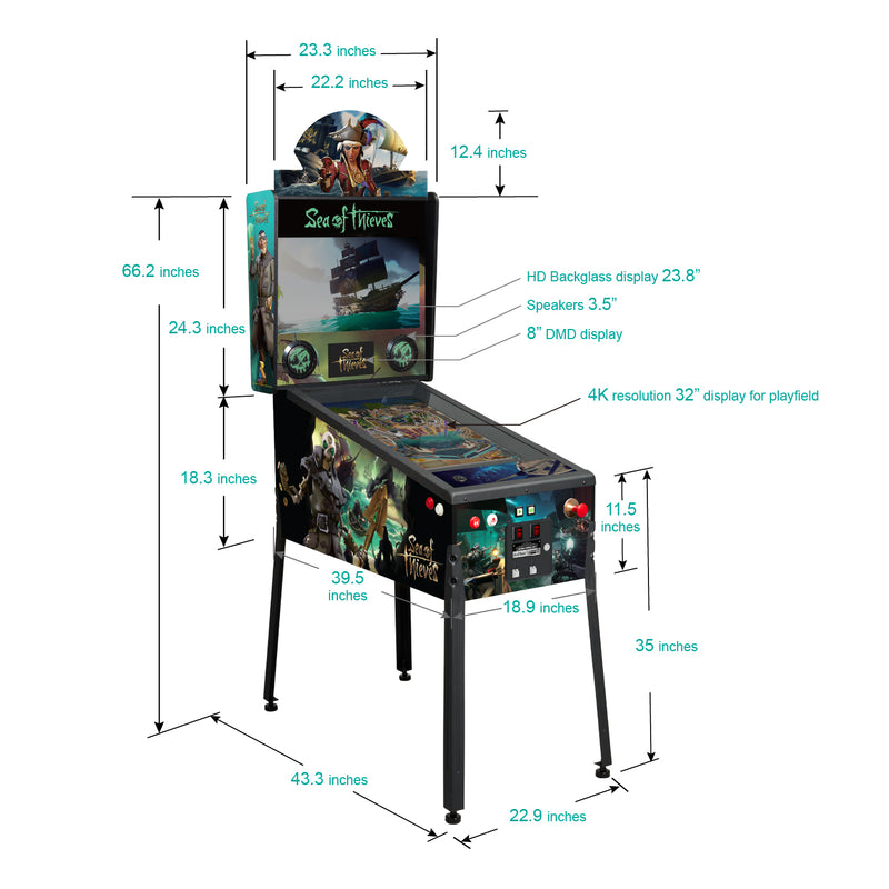 AtGames Affordable Financing Legends Pinball 4KP Sea of Thieves® [SE] Initial Payment $500