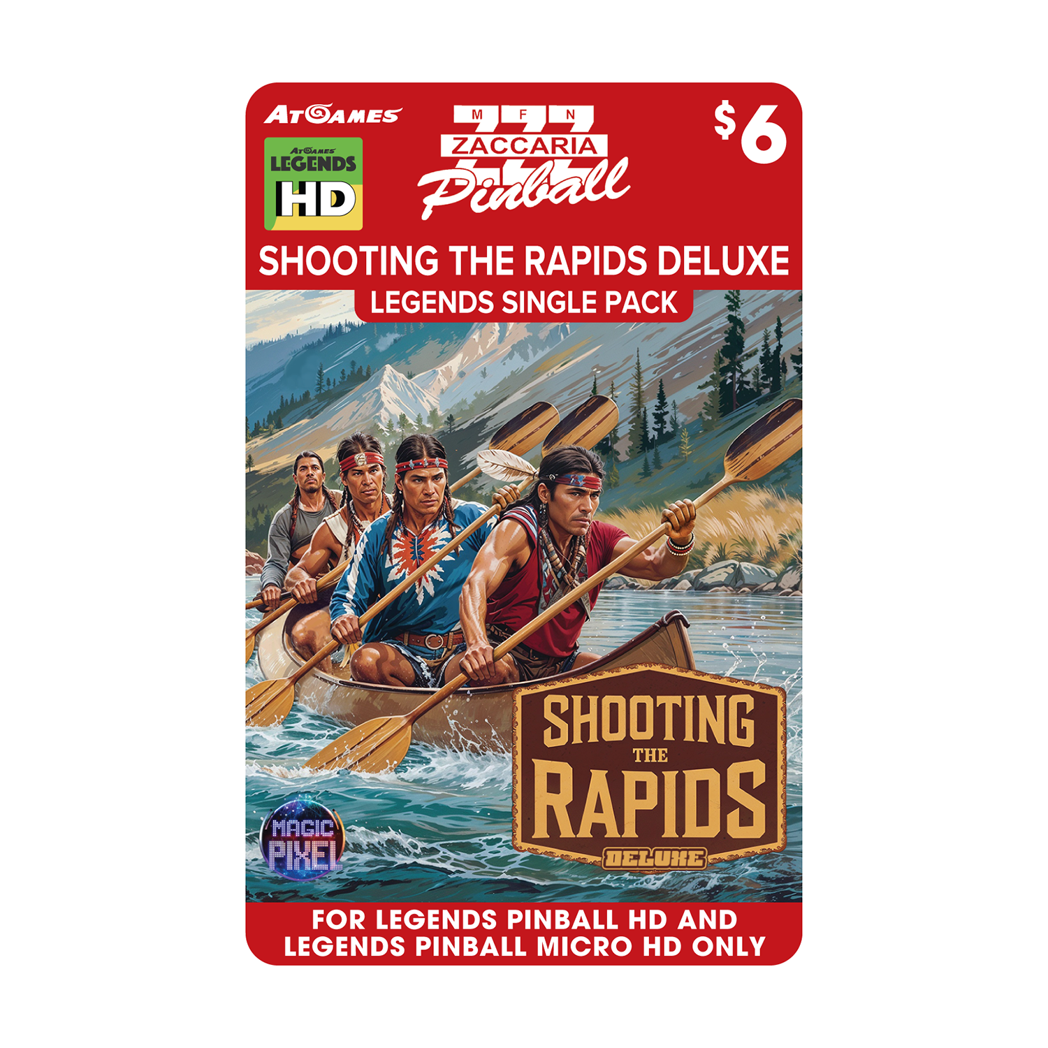 Zaccaria Shooting the Rapids Deluxe Legends Single Pack (For Legends Pinball HD and Legends Pinball Micro HD Only)