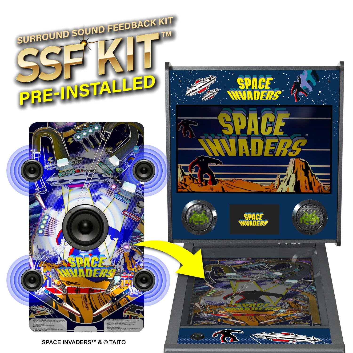 Legends Pinball 4KP SPACE INVADERS™ Premium Starter with SSF Kit™ Preinstalled