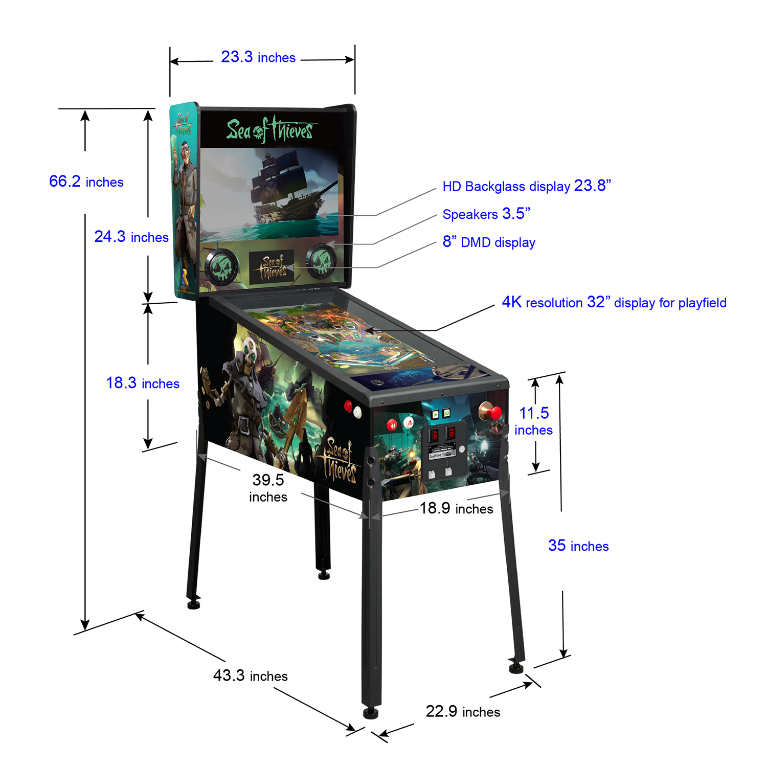 Legends Pinball 4KP Sea of Thieves® Premium Starter with SSF Kit™ Preinstalled