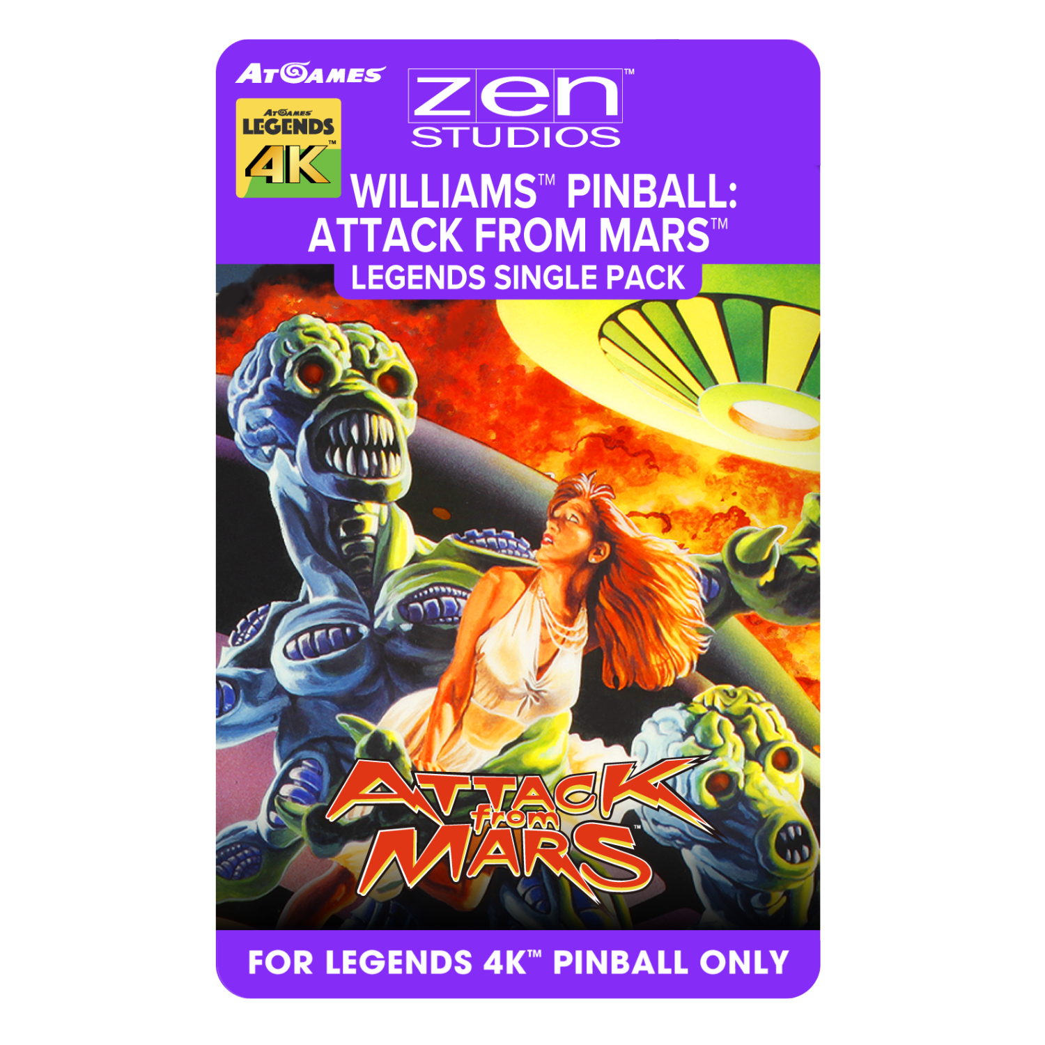 Williams™ Pinball: Attack from Mars™ Legends Single Pack (For Legends 4K™ Pinball ONLY)