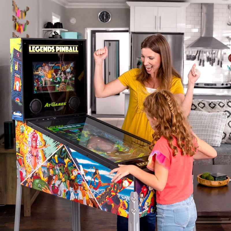 Home pinball machine arcade retro game AtGames Legends Pinball table playfield plunger
