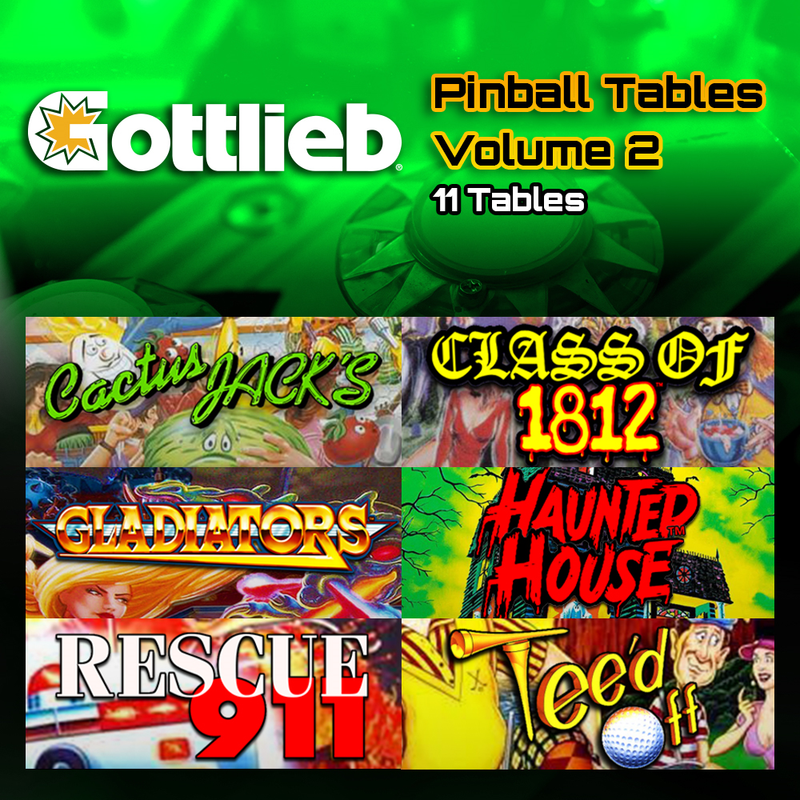 Gottlieb Pinball Volume 2 for Legends Ultimate, Legends Ultimate Mini,Gamer Pro, Gamer Mini, Legends Core, Legends Connect, Legends Core Max